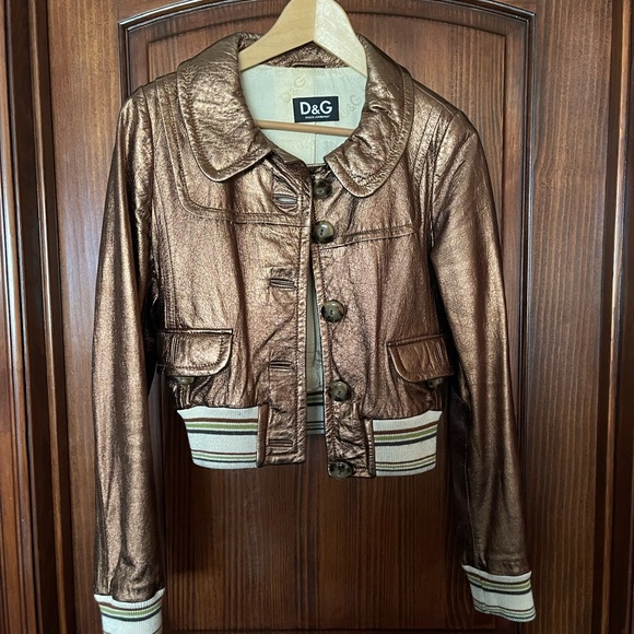 Dolce & Gabbana Jackets & Blazers - Dolce&Gabbana women leather jacket. Size IT. 40 in a good condition.